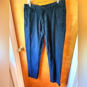 Polo Ralph Lauren slim fit long pants. Navy brushed cotton. 33×32